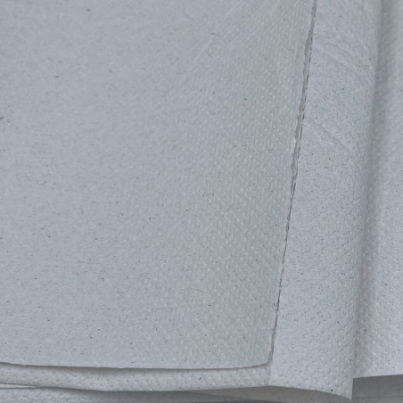 Bobine d'essuyage blanche 1000 F gaufrée collées - lot de 2