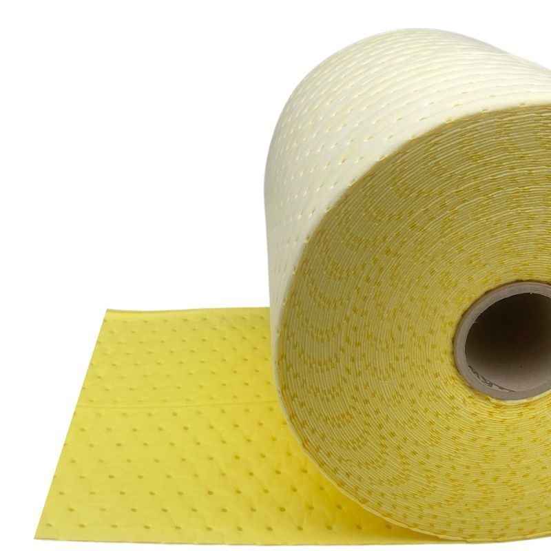 ABSORBANT PRODUITS CHIMIQUES JAUNE - ROULEAU 46MX38CM