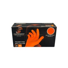 GANTS  JETABLE ORANGE NON POUDRE ULTRA RESISTANT GARAGE/ ATELIER - TRIMATEX