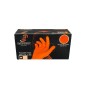 GANTS  JETABLE ORANGE NON POUDRE ULTRA RESISTANT GARAGE/ ATELIER - TRIMATEX