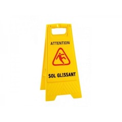 Panneau "Attention sols glissants"