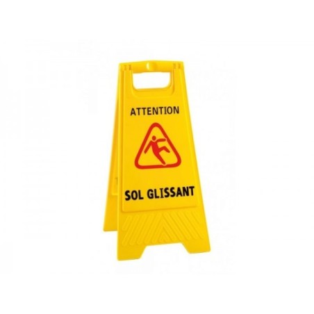 Panneau "Attention sols glissants"