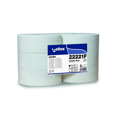 Papier hygiènique maxi jumbo 380M - ouate blanc 2 plis - paquet de 6rlx