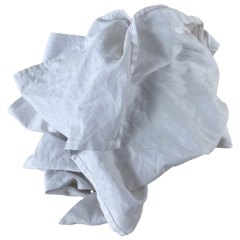 Chiffon d'essuyage textile blanc coton non pelucheux