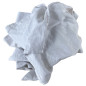 Chiffon d'essuyage textile blanc coton non pelucheux - carton 10 kg