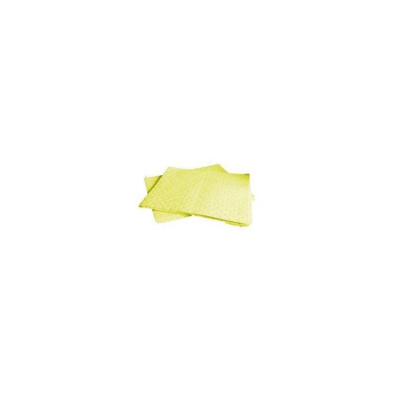 Absorbant produit chimique jaune feuilles 41X51 CM - Trimatex